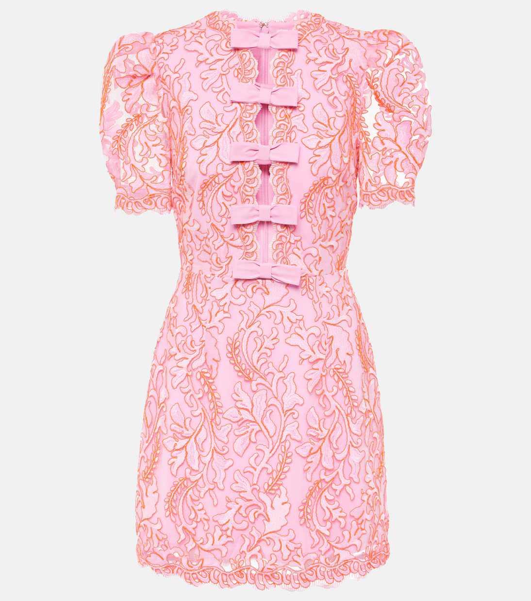 Maribella bow-detail lace minidress | Mytheresa (US/CA)