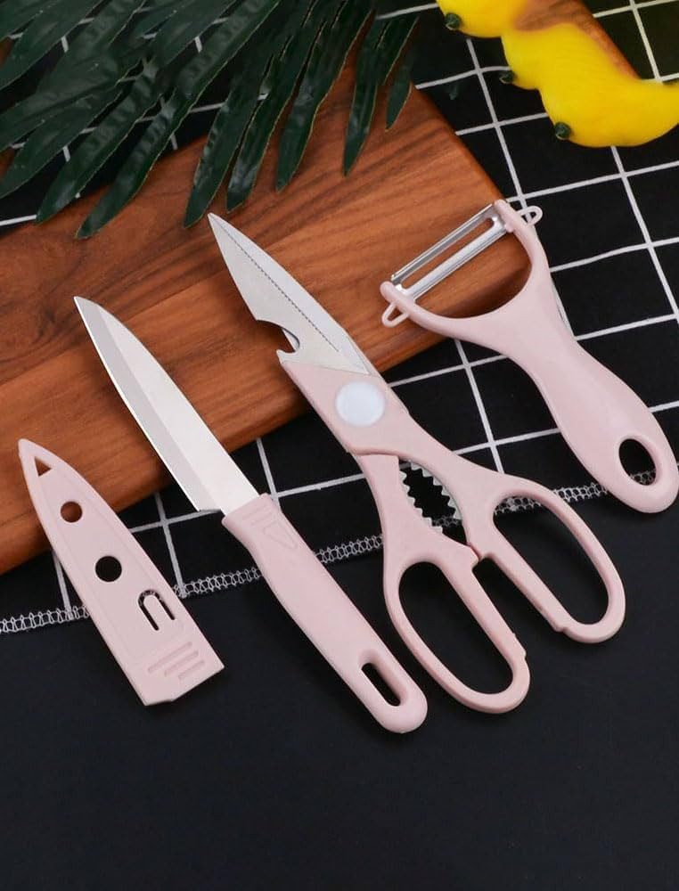 3-in-1 Premium Kitchen Set Include Scissors, Peeler, Knives – Dishwasher-Safe, Stainless Steel,... | Amazon (US)