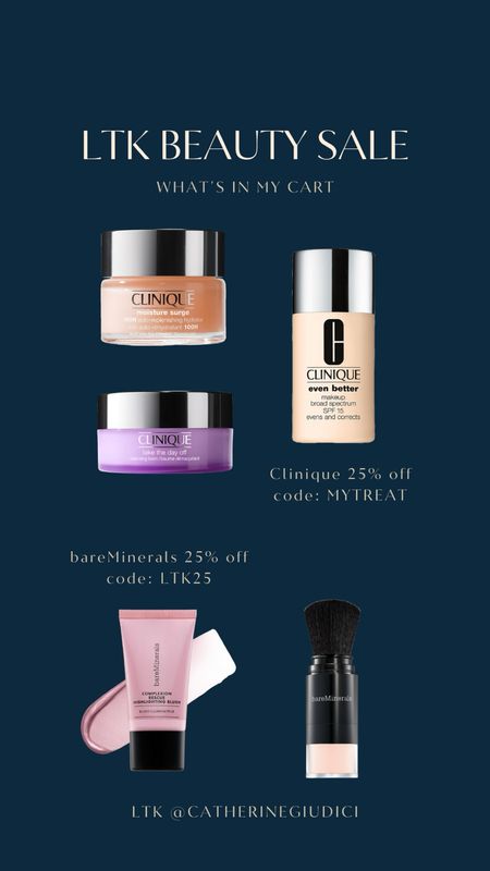 LTK Beauty Sale is live! 25% off Clinique with code: MYTREAT & 25% off bareMinerals with code: LTK25 

#LTKSaleAlert #LTKBeauty #LTKFindsUnder50