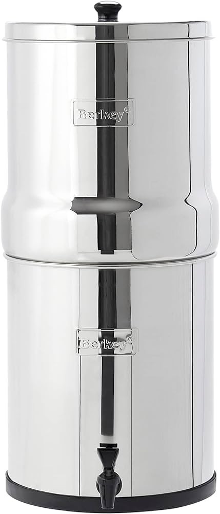 Big Berkey Gravity-Fed Stainless Steel Countertop Water Filter System 2.25 Gallon with 2 Authenti... | Amazon (US)
