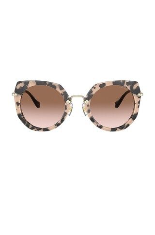 Miu Miu La Mondaine Evolution in Pink Havana & Brown Gradient from Revolve.com | Revolve Clothing (Global)