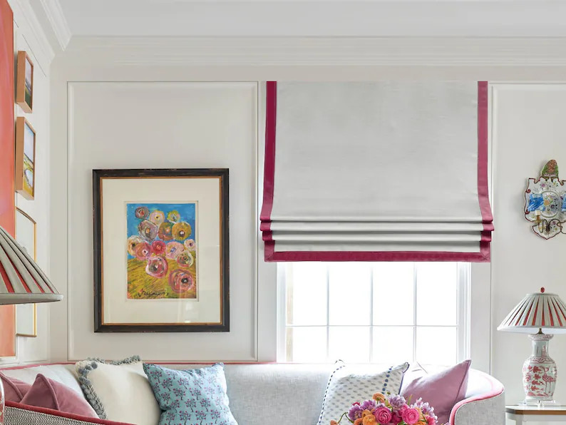 Roman Shade With Lining, Window Blinds, Light Filtering, Custom Size Shades Available | Etsy (Global)