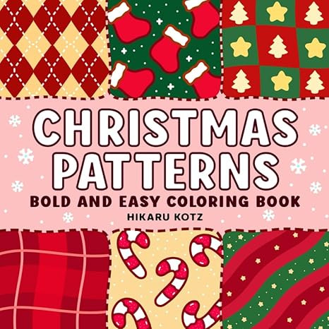 Christmas Patterns: Bold and Easy Coloring Book Simple Holiday Winter Designs for Kids and Adults... | Amazon (US)