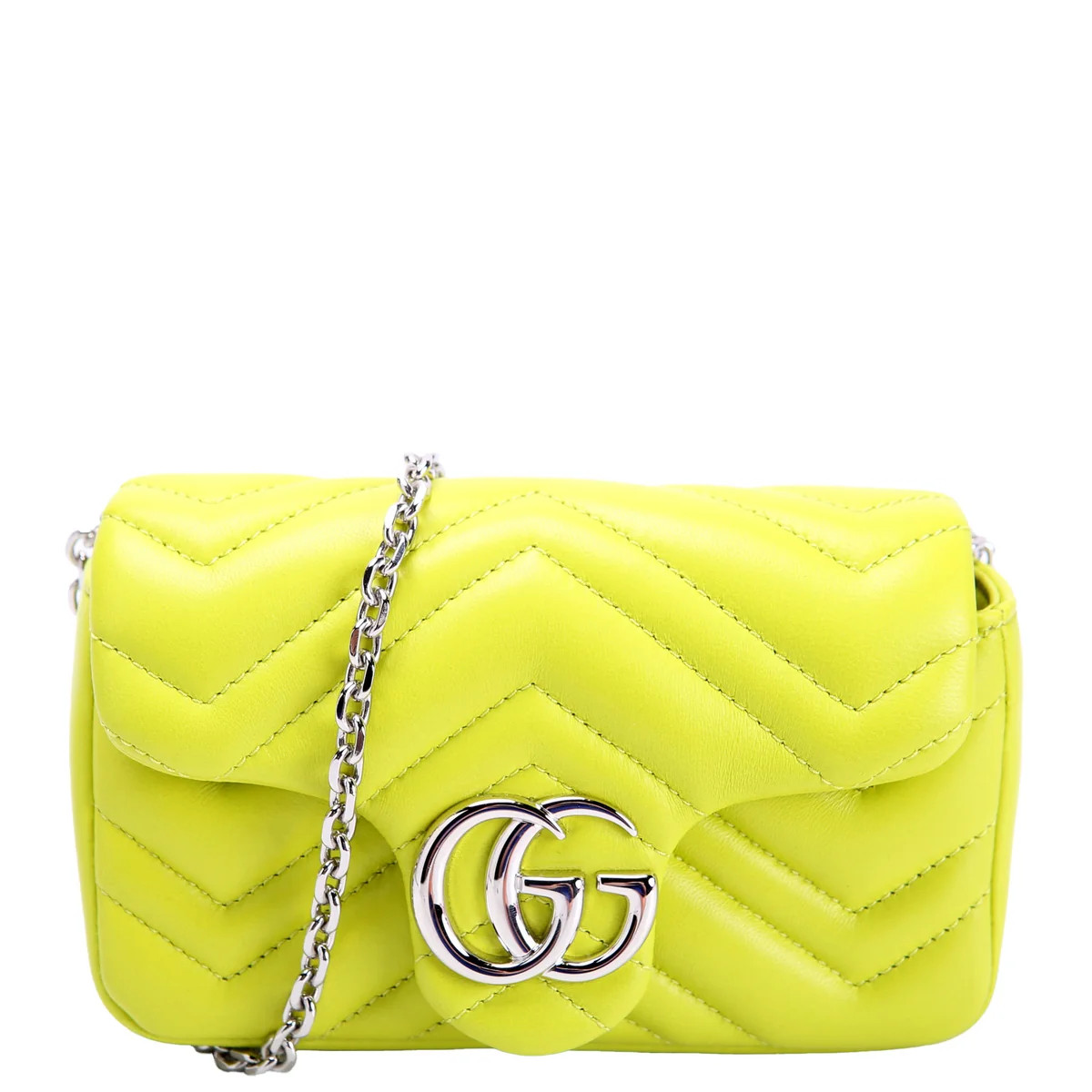 841290 Marmont Mini Shoulder Leather Green | Keeks Designer Handbags