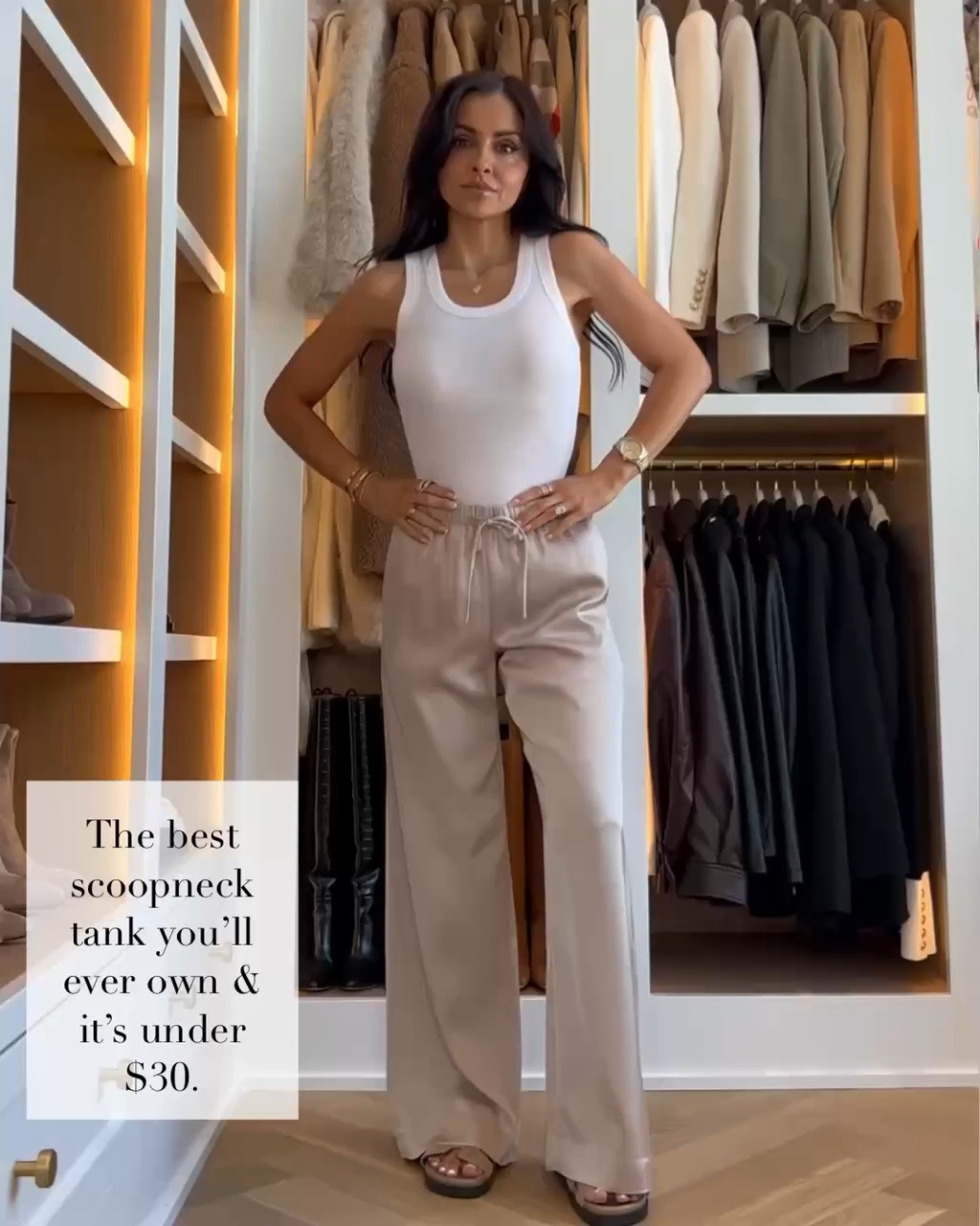 Aritzia haul featuring the viral satin pants that truly flatter everyone! The satin pants create that effortless, elongating silhouette that works for day to night, styled with elevated layers and chic accessories for a polished, modern look. Think timeless neutrals, luxe textures, and pieces that instantly upgrade your spring wardrobe.

Aritzia Archer Satin Pant wearing an XXS - White tank wearing an XS - Amazon Hermès inspired sandals run TTS 

miamiamine aritzia haul viral satin pants archer pant lodge pant chic spring outfits elevated basics trench coat outfit leather jacket outfit amazon designer inspired sandals gucci bag minimalist wardrobe staples polished everyday style luxury inspired fashion

#LTKOver40 #LTKPetite #LTKSeasonal