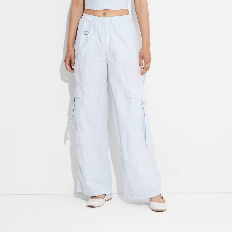 Women's Mid-Rise Wide Leg Pull-On Cargo Pants - Wild Fable™ | Target
