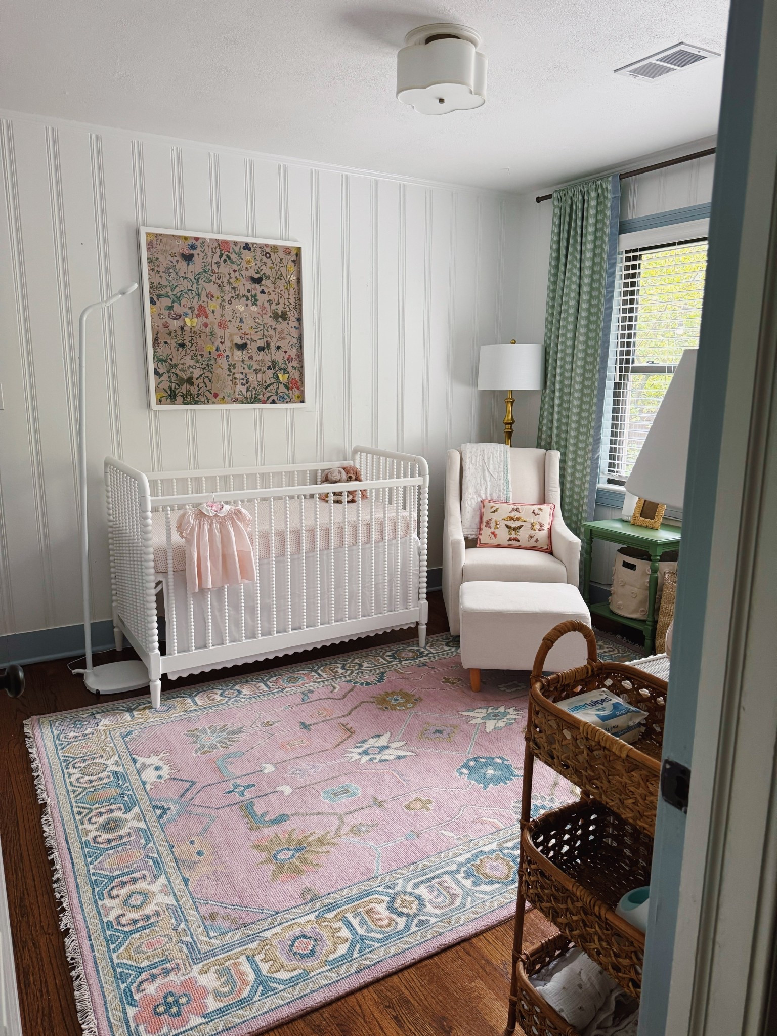 Baby girl nursery. Nursery. Nursery inspo. High low nursery finds. baby girls room. Crib. Glider. Amazon find. Curtains. Pink. Pink nursery. Butterfly art. LTKhome. LTKbaby. 

#LTKHome #LTKBaby