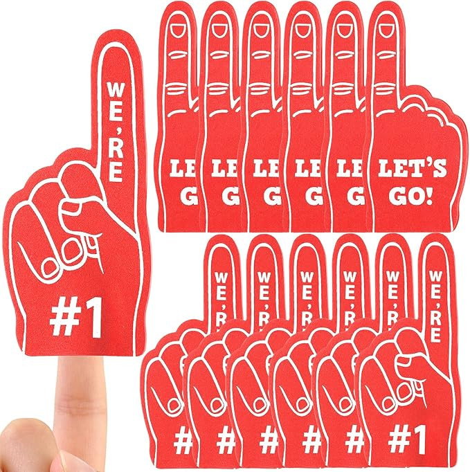 12pcs Foam Finger Mini Foam Fingers 5 Inch Cheerleading Foam Finger For Sports Events Games Theme... | Amazon (US)