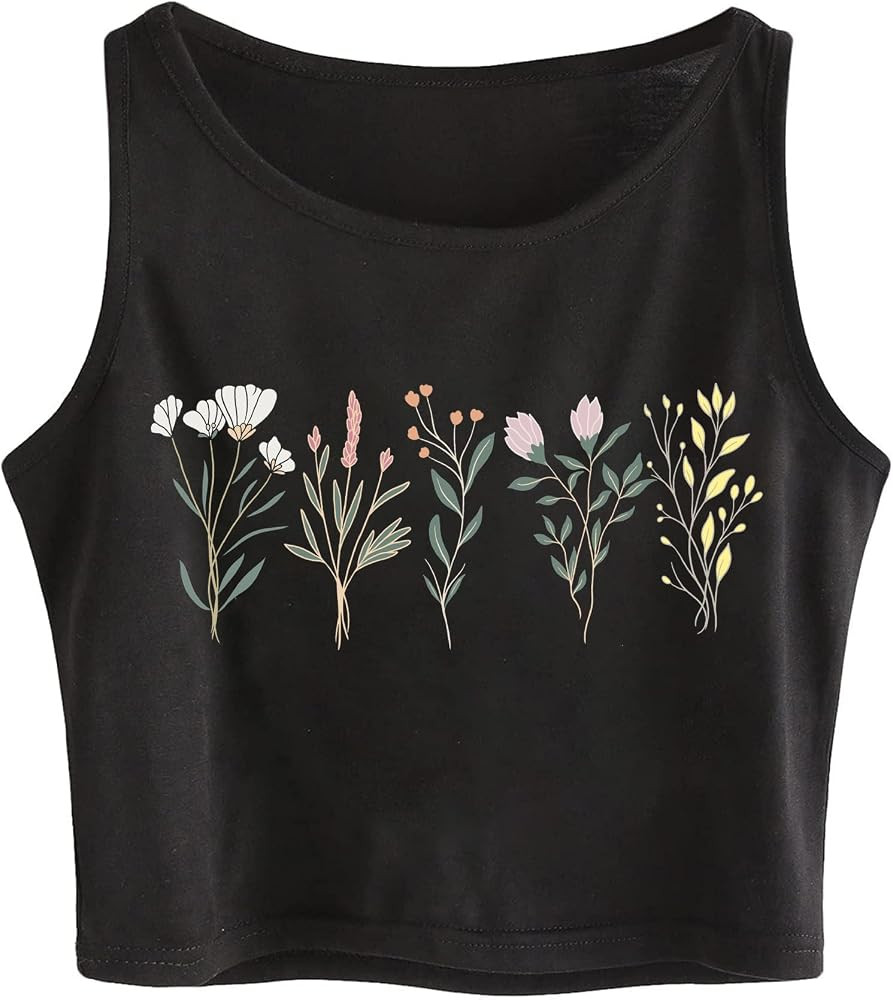 Remidoo Women's Casual Sleeveless Color Block Cropped Top Crewneck Tank Top Shirts | Amazon (US)