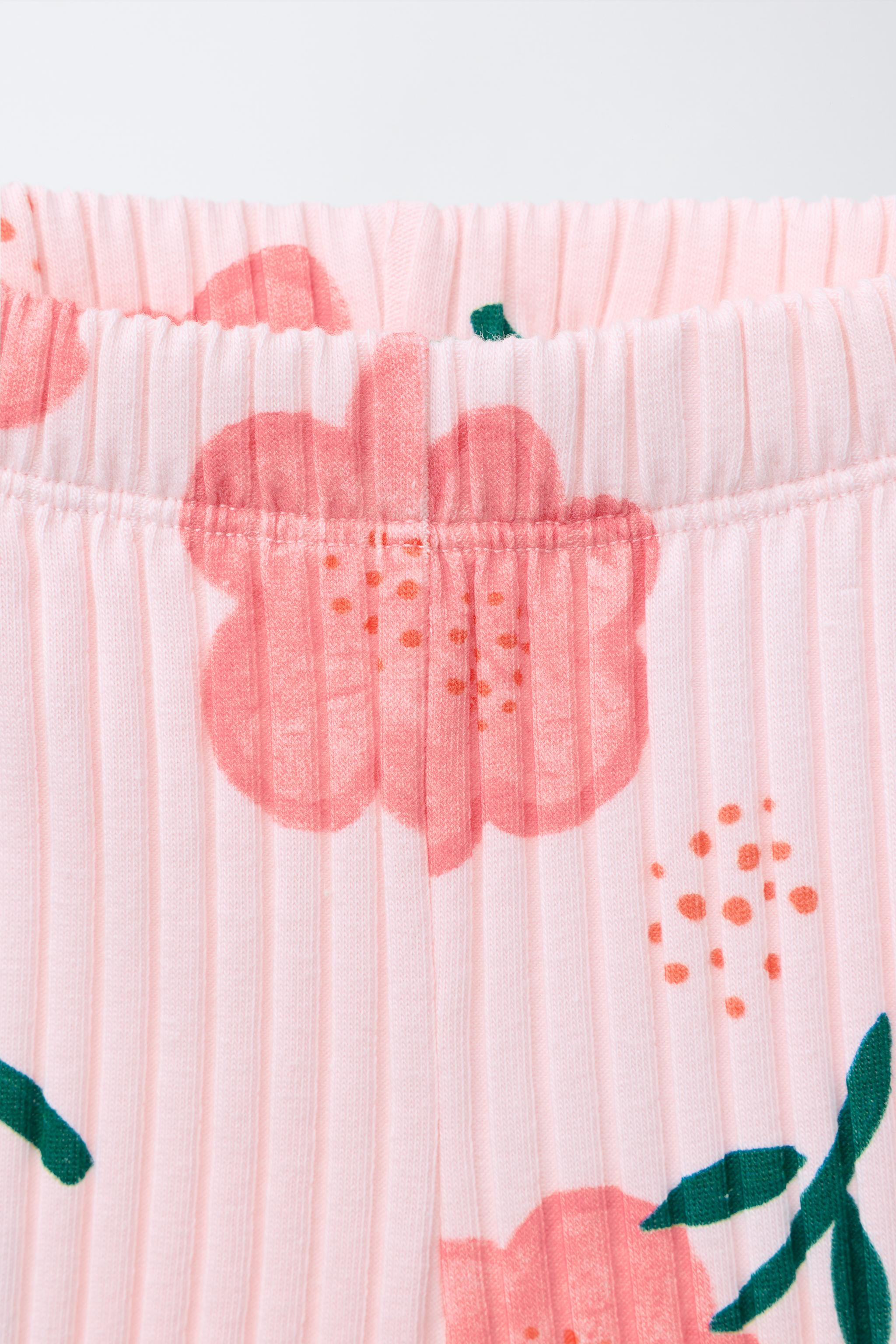 PRINTED RIB FLARE SWEATSHIRT AND LEGGING SET | Zara US