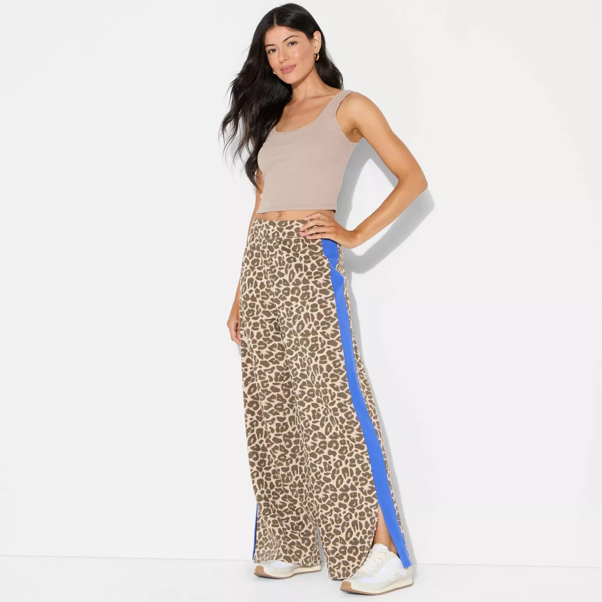 Women's Leopard Print Pull-On Graphic Pants - Brown | Target