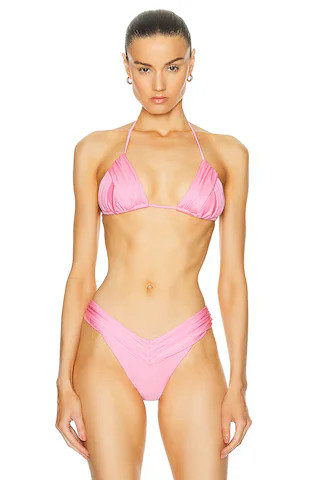 Bananhot Jasmin Bikini Top in Pink Cream | FWRD | FWRD 