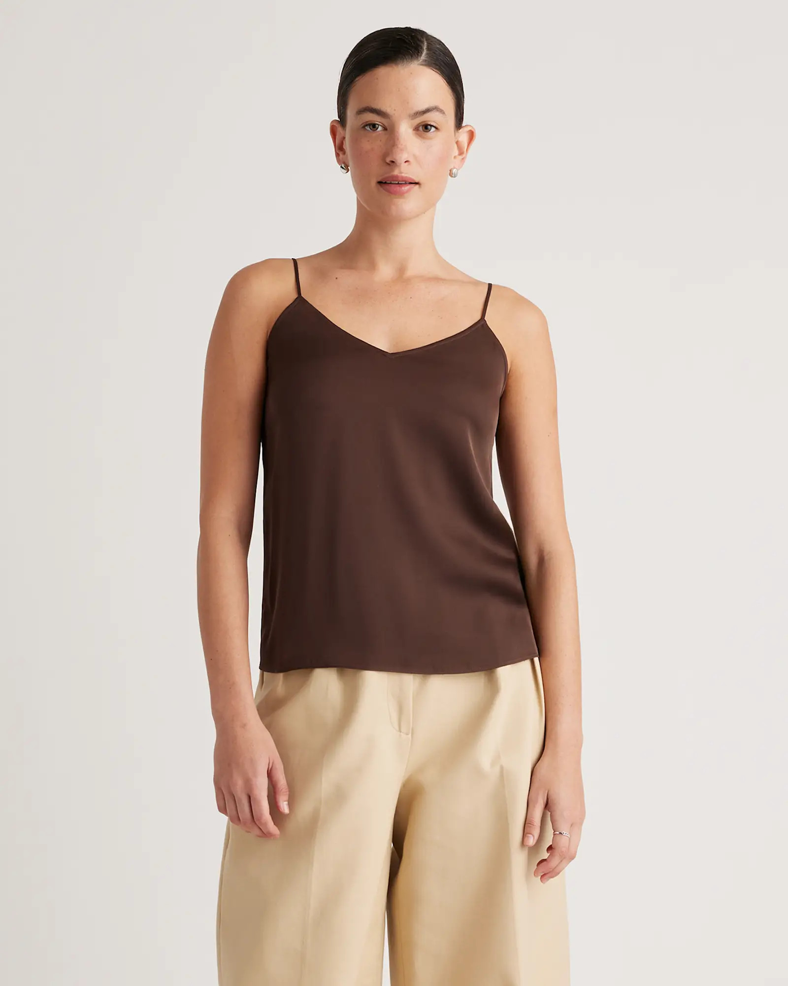Washable Stretch Silk V-Neck Cami | Quince