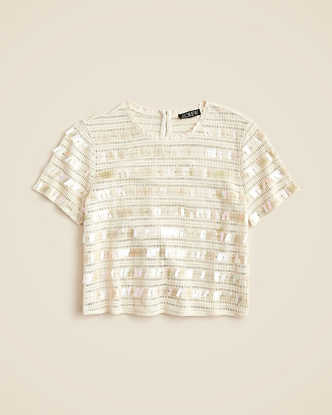 Crochet shirt with sequins | J. Crew US