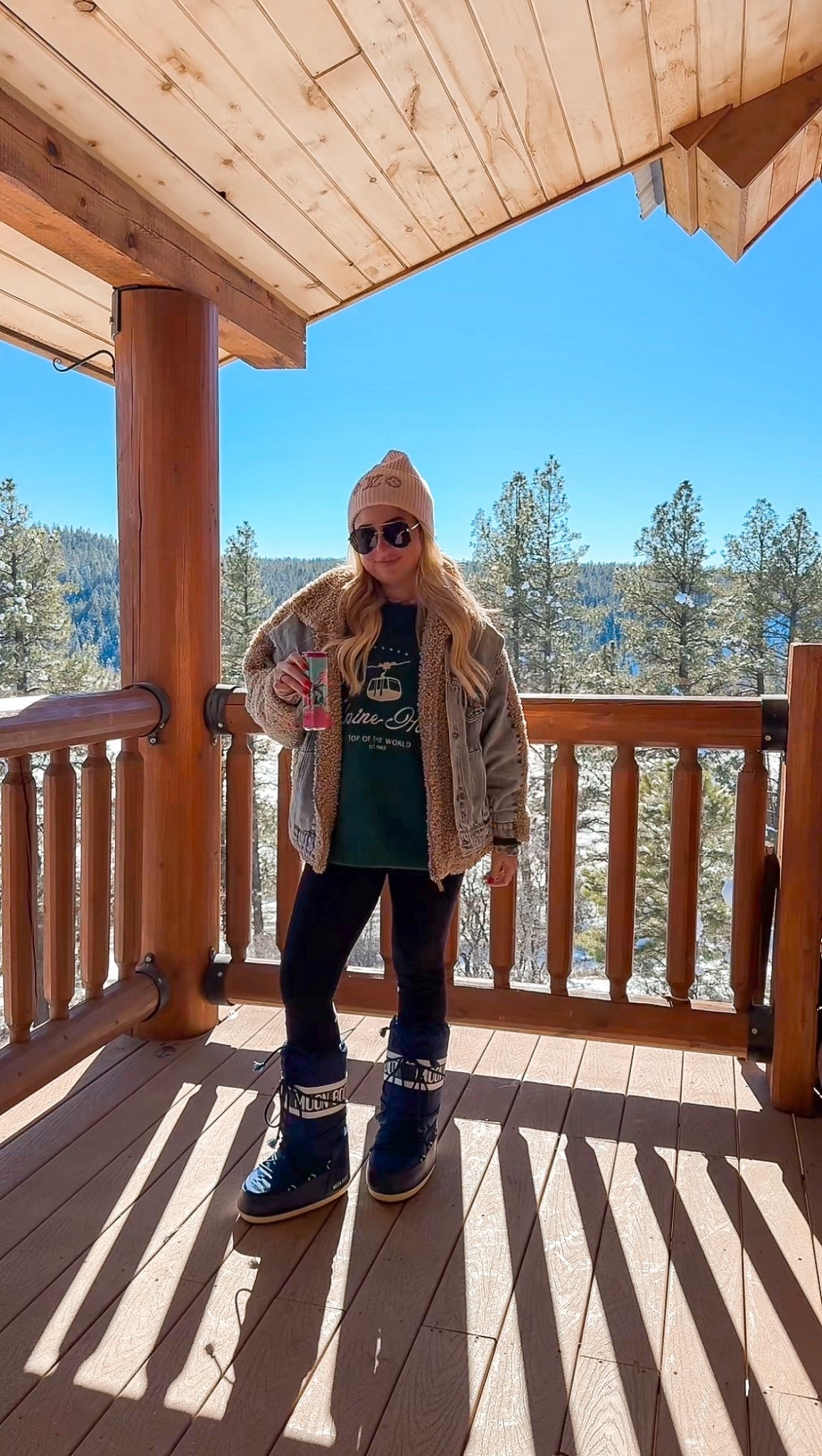 Comfy outfit
Sherpa denim jacket xs
Sweater large
Leggings small
Moon boots tts

#LTKootd #LTKFindsUnder100 #LTKHoliday