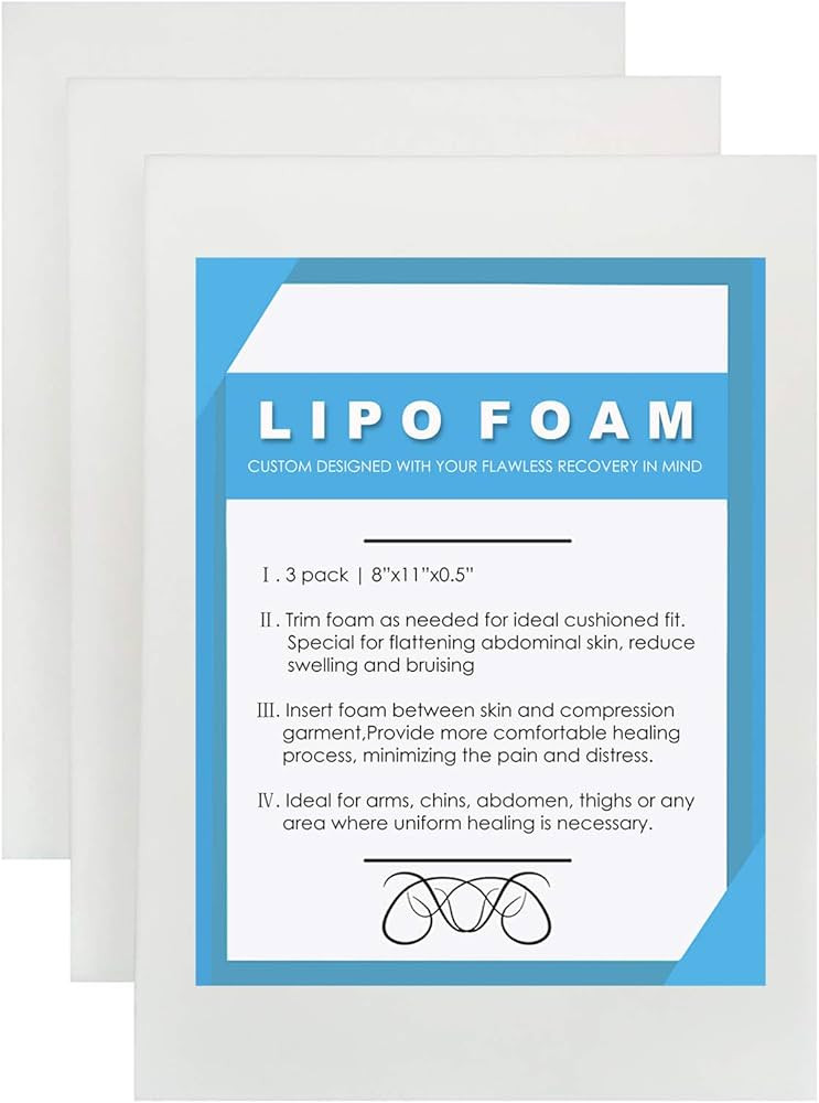 3 Pack Lipo Foam - Post Surgery Ab Board for Use with Post Liposuction Surgery Flattening Abdomin... | Amazon (US)