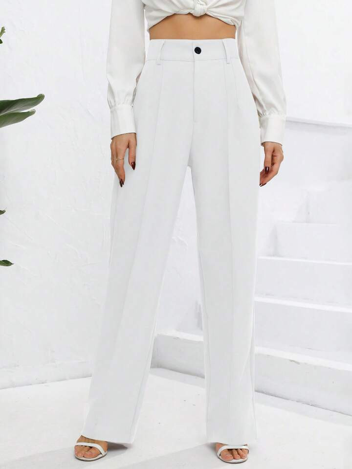 High Waist Straight Leg Pants | SHEIN