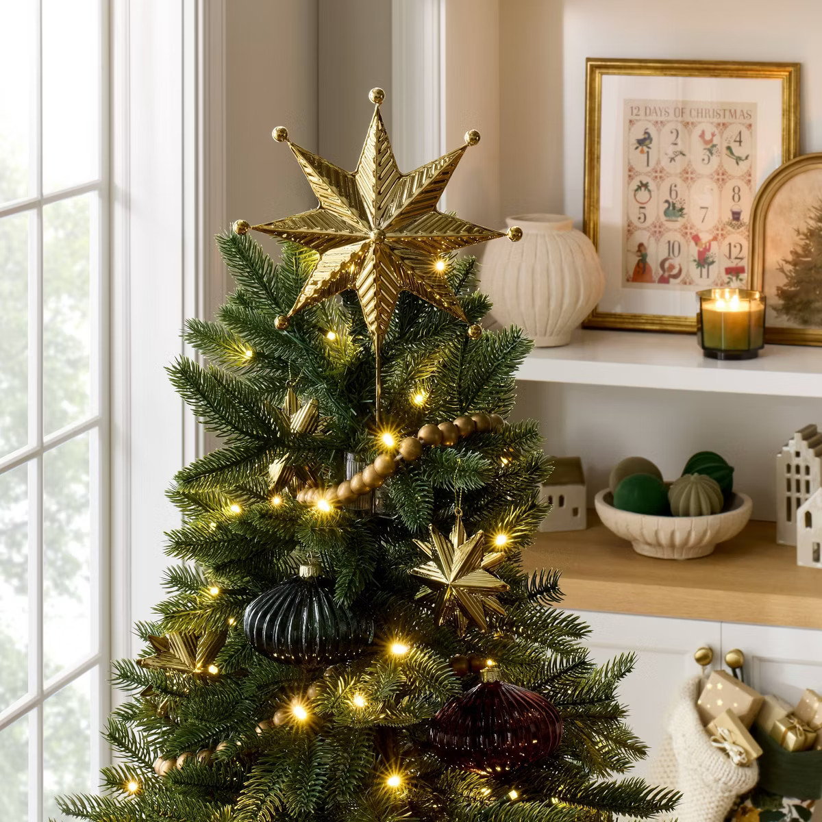 Hammered Metal Star Christmas Tree Topper Gold - Threshold™ designed with Studio McGee | Target