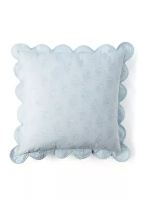 Floral Printed Scalloped Throw Pillow | Belk