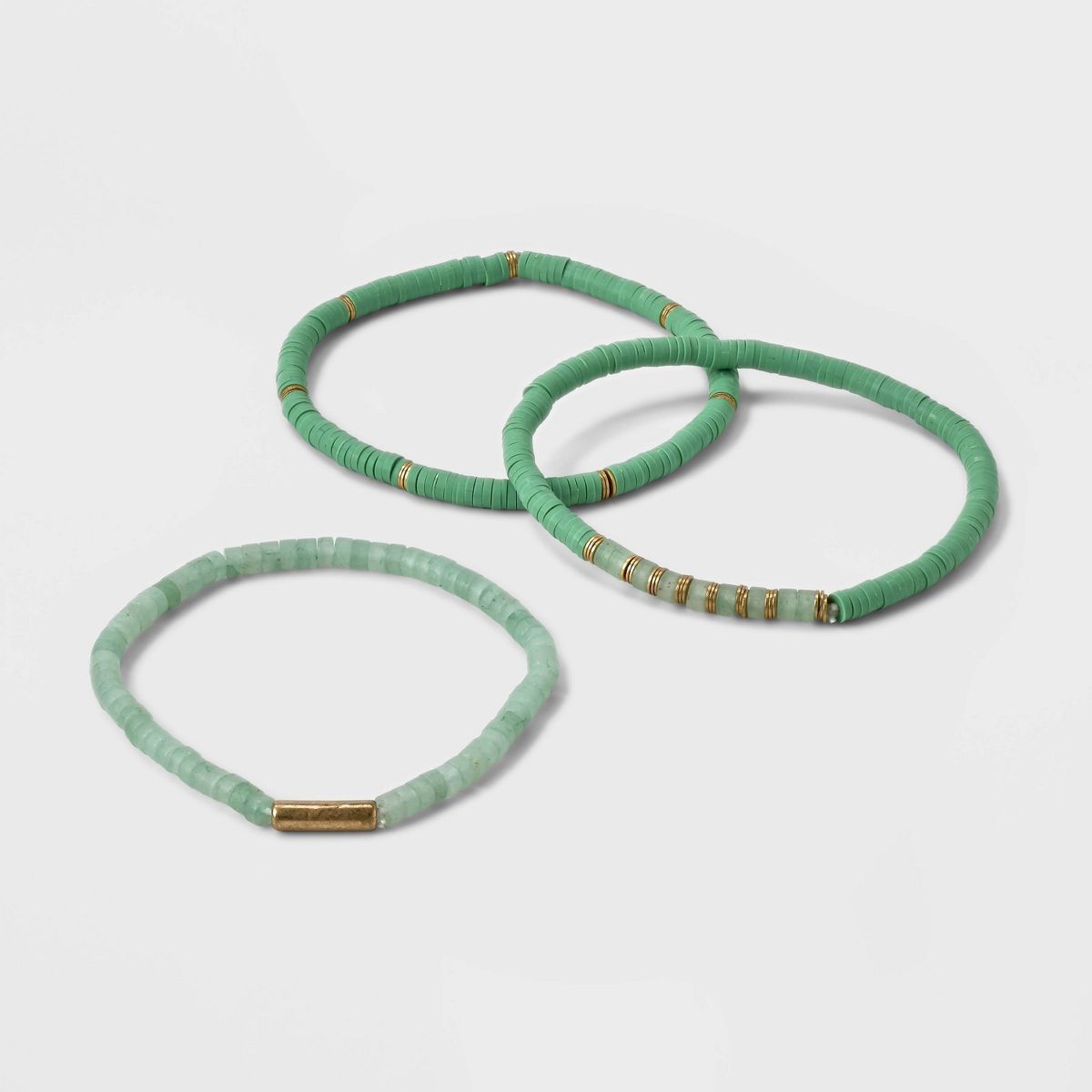 Semi-Precious Heishi Multi-Strand Bracelet Set 3pc - Universal Thread™ | Target