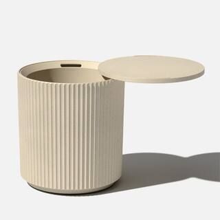 Veradek Round Sand Plastic 21 in. H Outdoor Cooler Side table CHSTVDMT - The Home Depot | The Home Depot