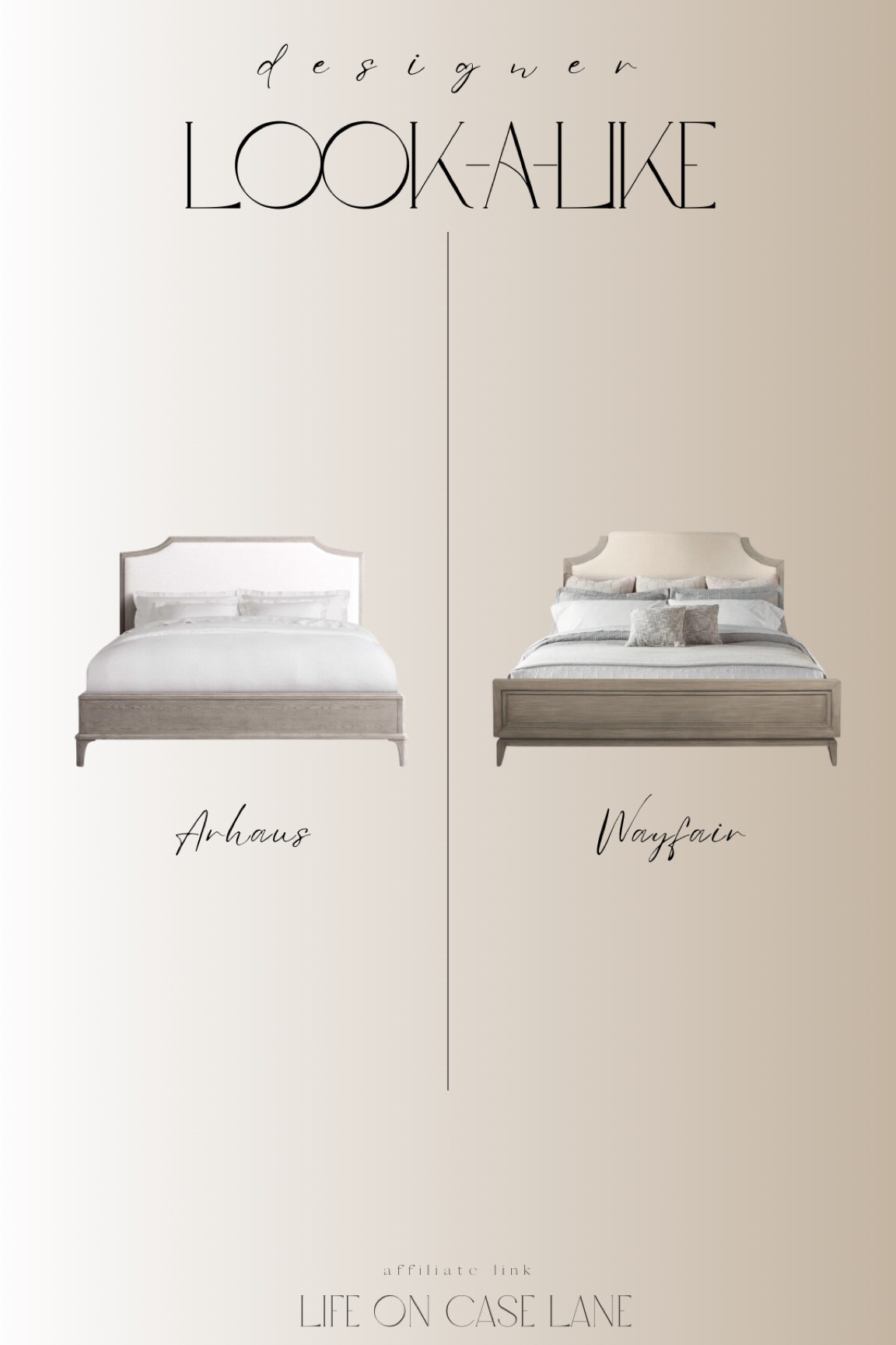 Arhaus bed dupe, transitional bed, upholstered bed, furniture dupe 

#LTKhome