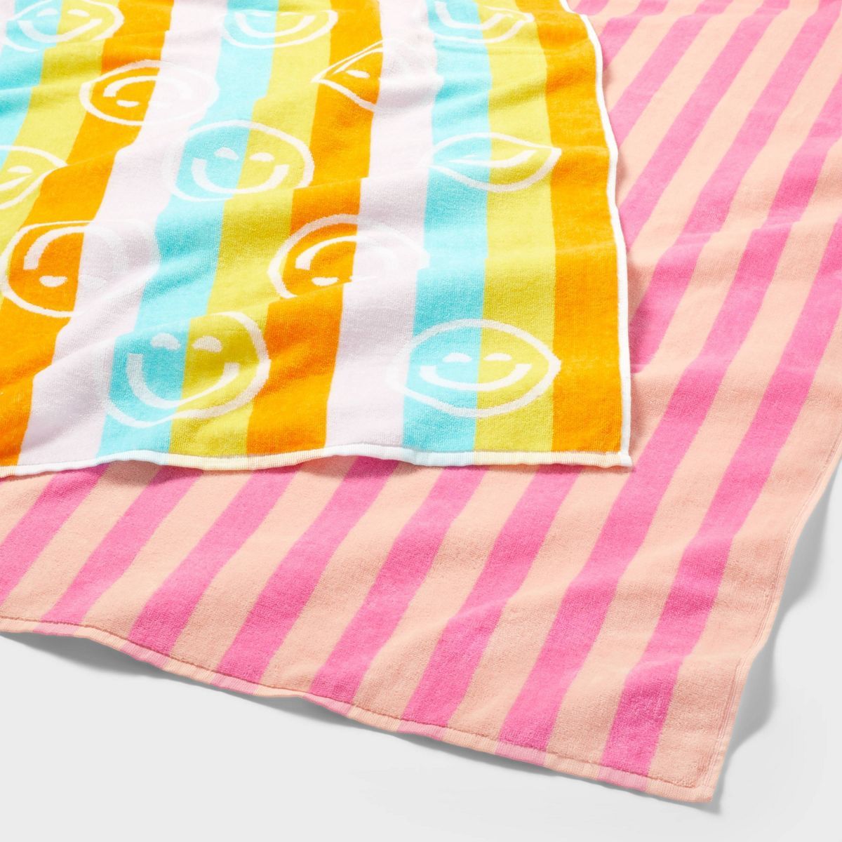 TargetHomeBathBeach TowelsShop all Sun Squad2pk Smiles Beach Towels Pink - Sun Squad™4.8 out of... | Target