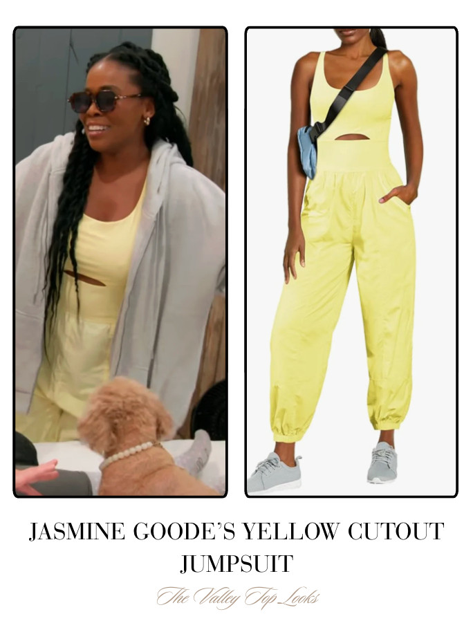 Jasmine Goode's Yellow Cutout Jumpsuit 

 