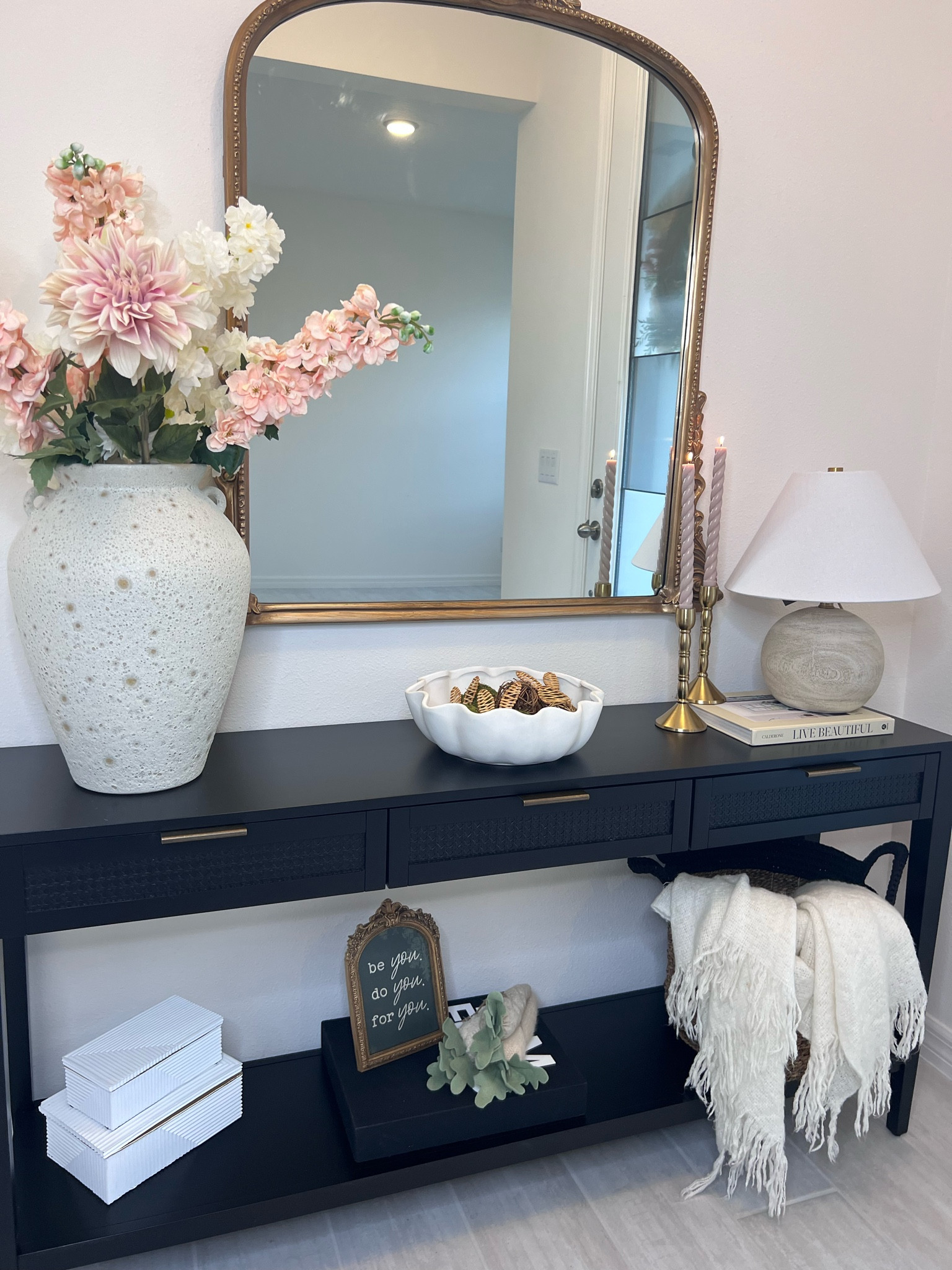 Entryway table decor | black entryway table | modern entryway decor | Spring decor | entryway styling | entryway table | anthropology accent mirror | Target entryway table | studio McGee console table | follow me for more home budget friendly decor

#LTKSale #LTKhome #LTKsalealert