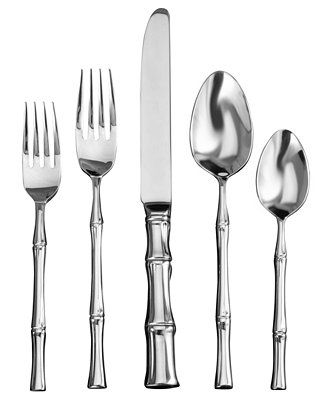 Ricci Argentieri Ricci Bamboo 5-Piece Place Setting & Reviews - Flatware - Dining - Macy's | Macys (US)