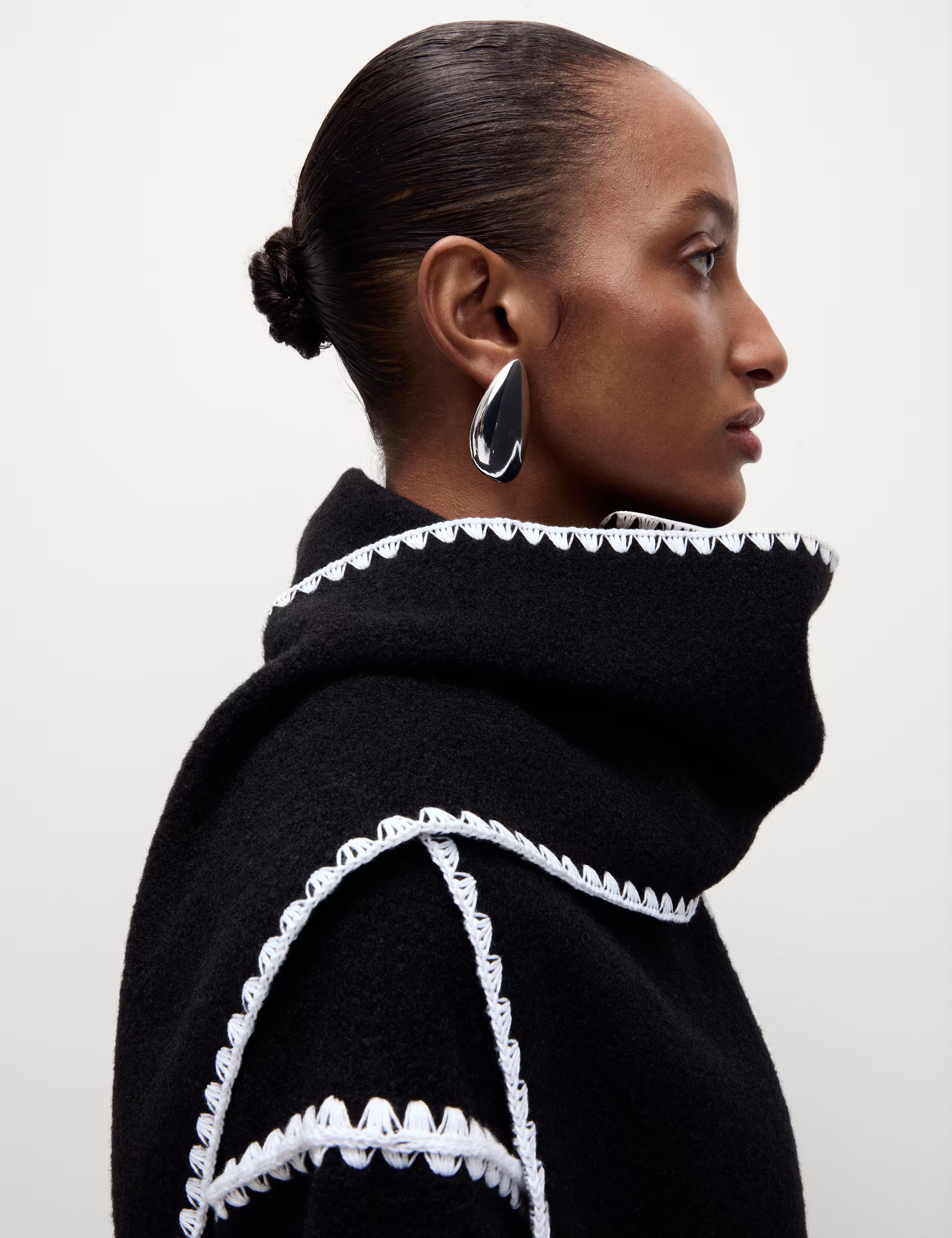 Textured Detachable Scarf Wrap Coat | Marks & Spencer (UK)