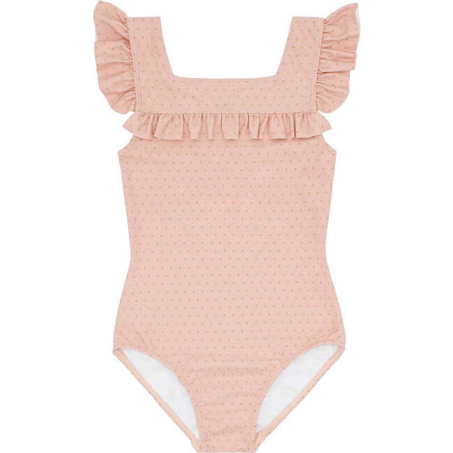 Camellia Polka Dot Square Neck One Piece | Maisonette