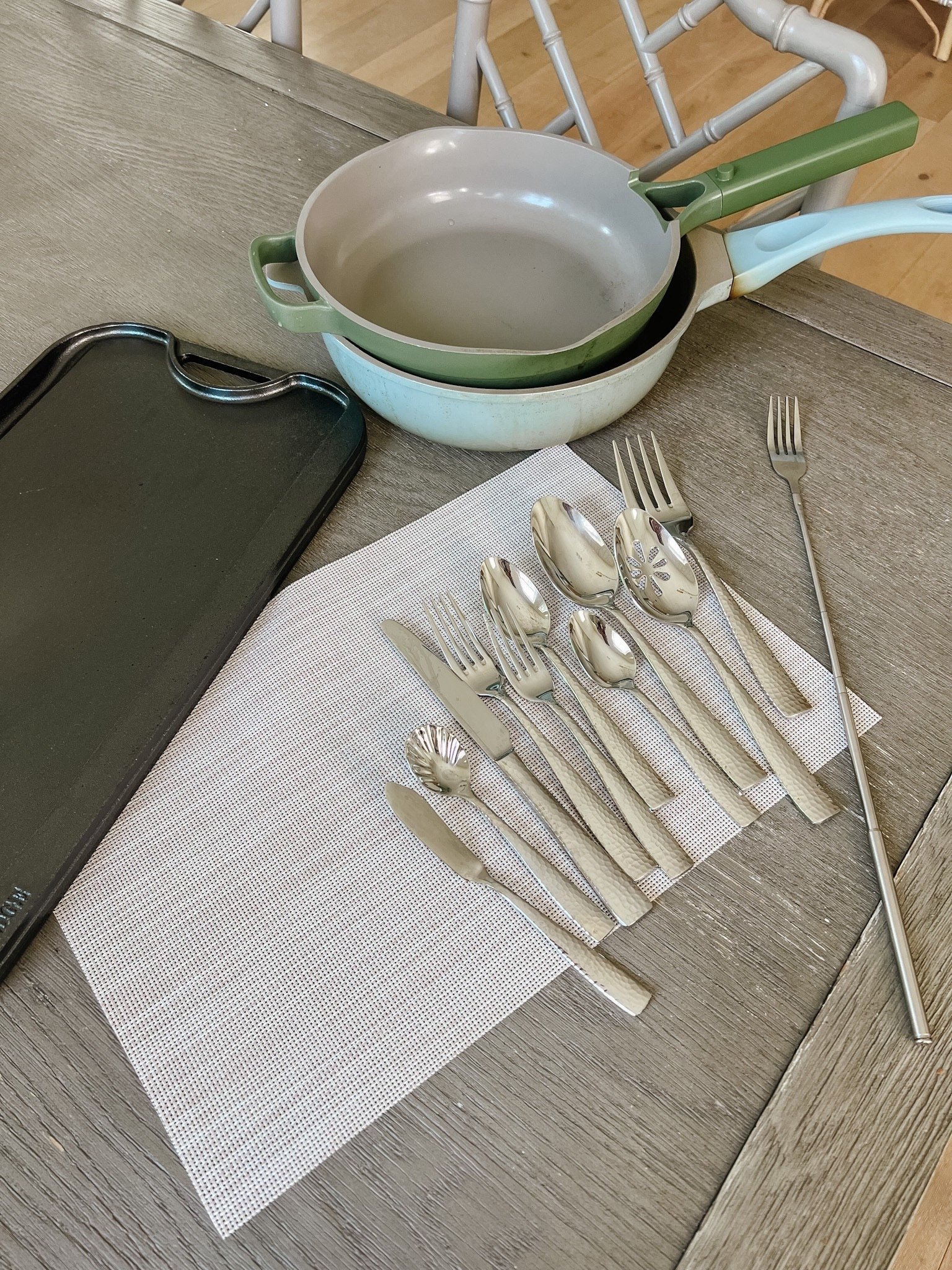 Tuesday Goodies 🤍 kitchenware • all in one pans • silverware • always pan • goodful pan • cast iron 

#LTKHome #LTKmomlife #LTKdayinmylife
