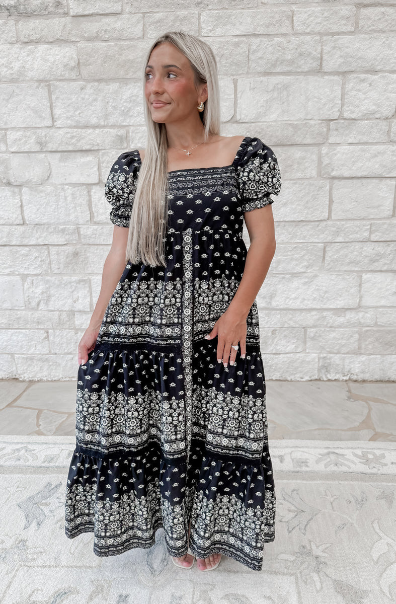 Look My Way Black Floral Maxi | CK Squared Boutique