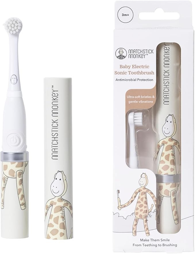 Matchstick Monkey Baby Electric Sonic Toothbrush, Antimicrobial Protection, Suitable from 3 Month... | Amazon (UK)