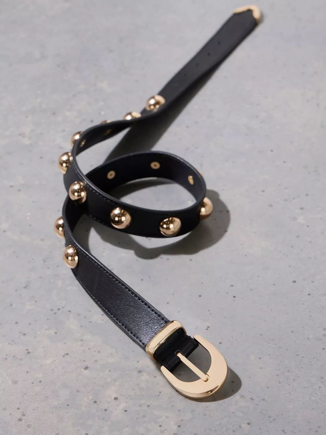 Mint VelvetStatement Leather Belt, Black | John Lewis (UK)