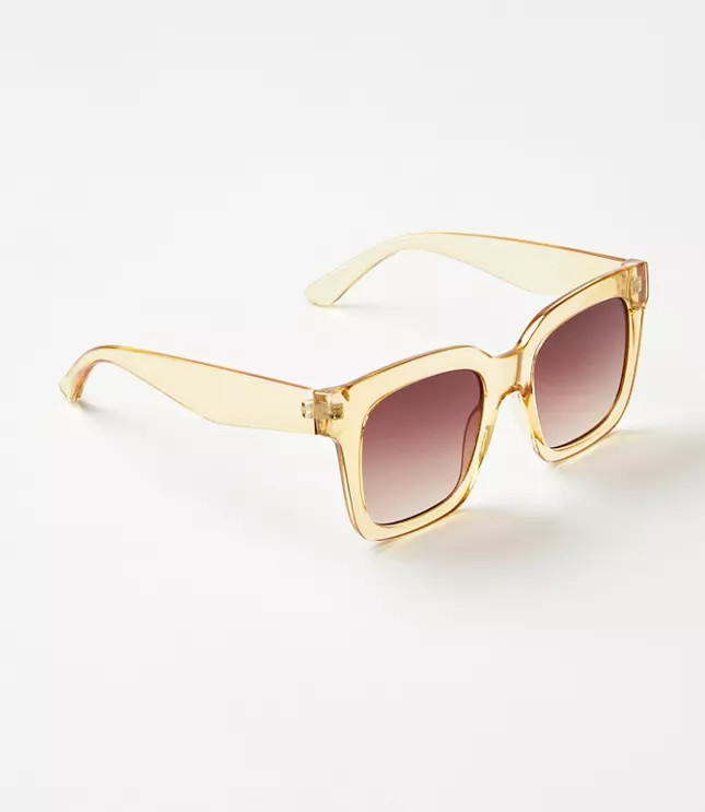 Crystal Finish Square Sunglasses | LOFT