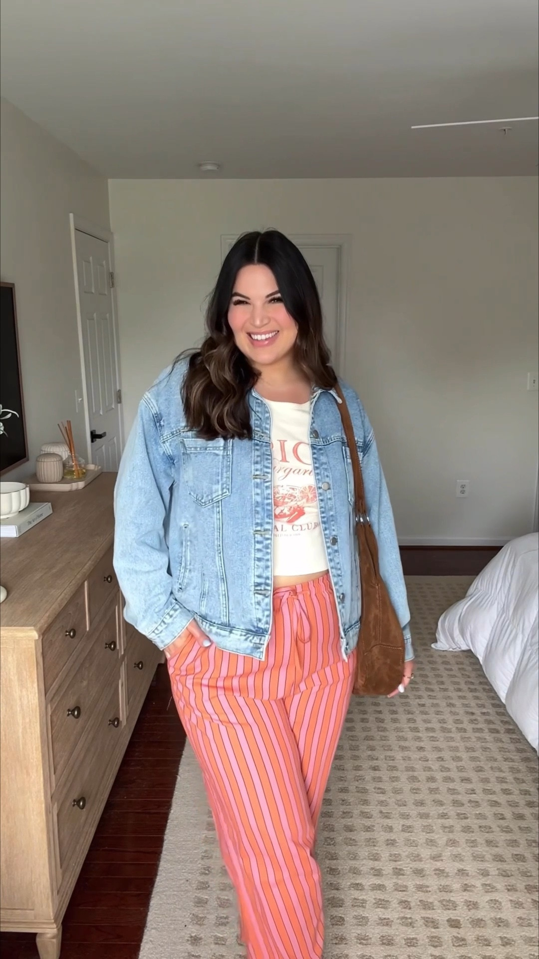 Midsize spring outfit! Keeping it comfy + casual this weekend with these amazon flowy pants! Paired it with this tee & denim jacket but it ended up being too hot for the jacket 😅

Bralette - xl *use code KELLYELIZXSPANX to save 
Tee - size 0x (from arula, cannot link) 
Pants - xl
Denim jacket - xl
Sandals - 9 

Comfy outfit, comfy style, comfy fashion, cute and comfy, Amazon fashion, amazon pants, flowy pants, weekend style, spring outfit, spring fashion, midsize, midsize fashion, midsize outfit, spring style 

#LTKMidsize #LTKSeasonal #LTKStyleTip