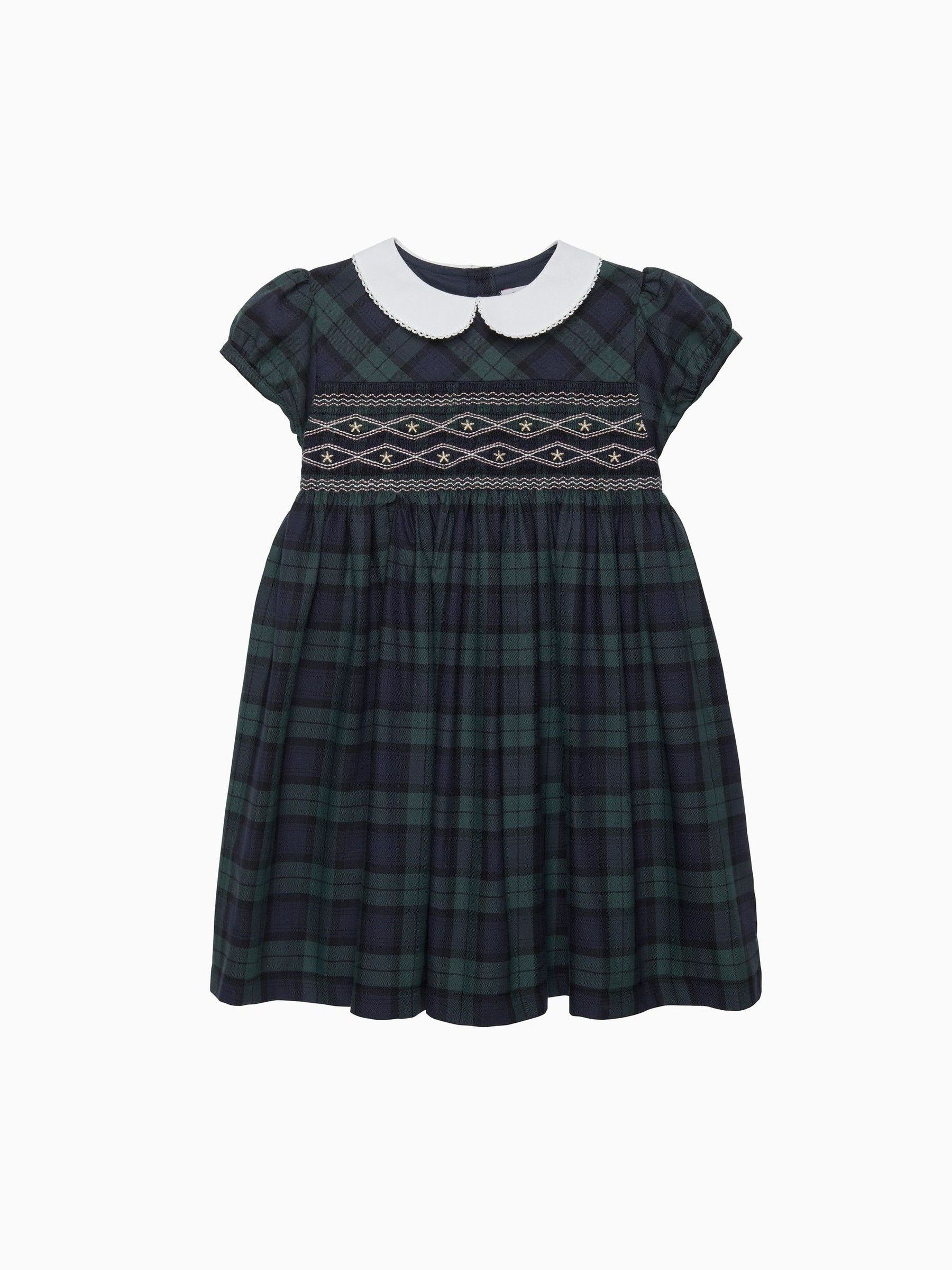 Trotters London Trotters London Blue Charlotte Tartan Smocked Dress | Next US