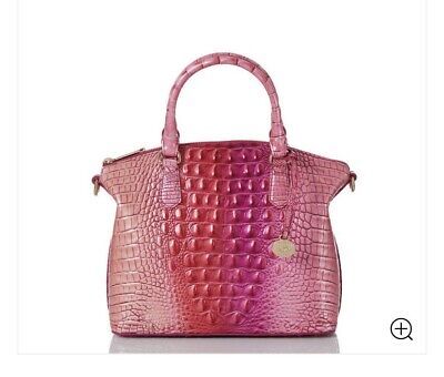 NWT BRAHMIN Duxbury Satchel in💘Cupid Ombre Melbourne, Pink Coral Magenta | eBay US