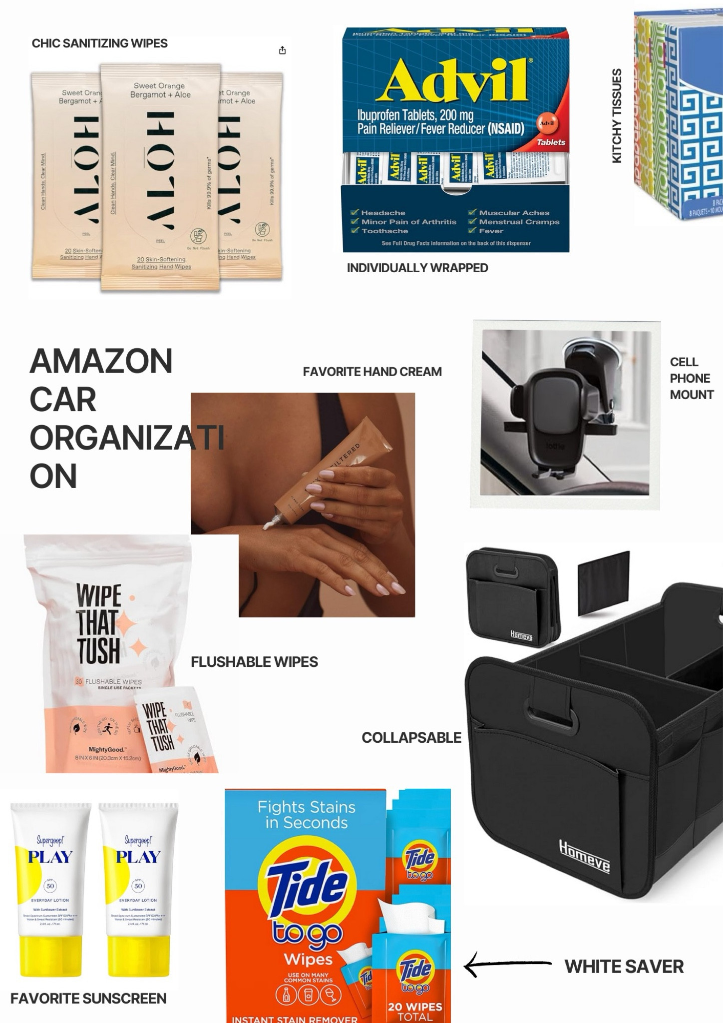 Car organization and stocked items

#LTKFamily #LTKHome #LTKKids