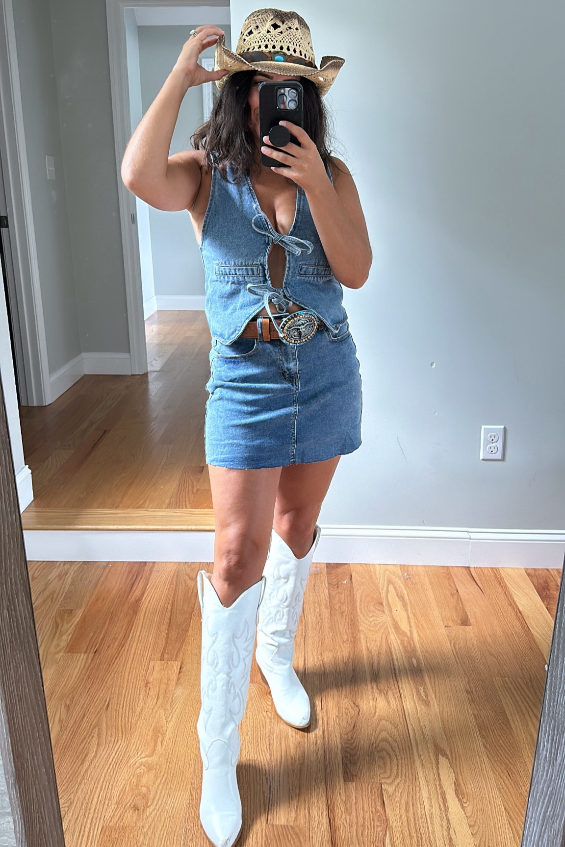 Denim country concert outfit 🤠

#countryconcert #concert #denim #denimstyle #denimfashion #concertfashion #concertstyle #countryconcertoutfit #womens #womensfashion #denimskirt #denimshirt #denimvest #tievest #vest #vestshirt #skirt #countrywestern #amazon #amazonfashion #amazonstyle #amazonfind #ltk #ltkfind #summerconcert 

#LTKSeasonal #LTKFindsUnder50 #LTKStyleTip
