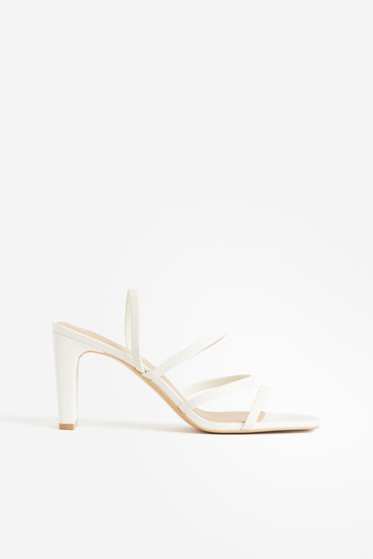 Heeled Sandals - White - Ladies | H&M US | H&M (US + CA)