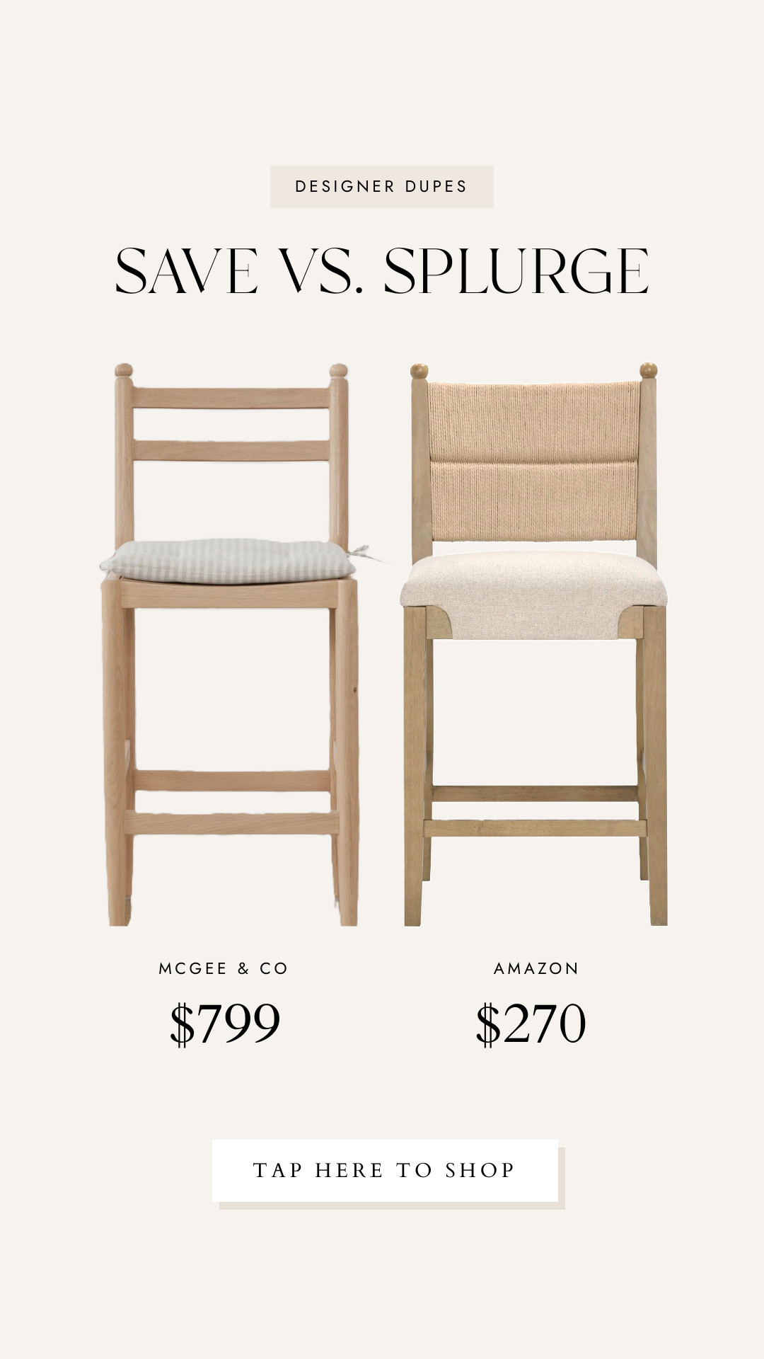 Studio McGee dupe from Amazon! counter stool, kitchen makeover, kitchen refresh, organic modern kitchen, neutral home, neutral kitchen, affordable counter stools, kitchen island styling 

 #LTKHome #LTKSaleAlert #LTKStyleTip