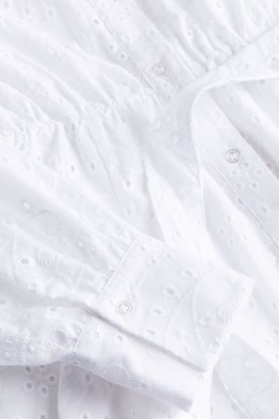 Shirt Dress with Eyelet Embroidery | H&M (US + CA)