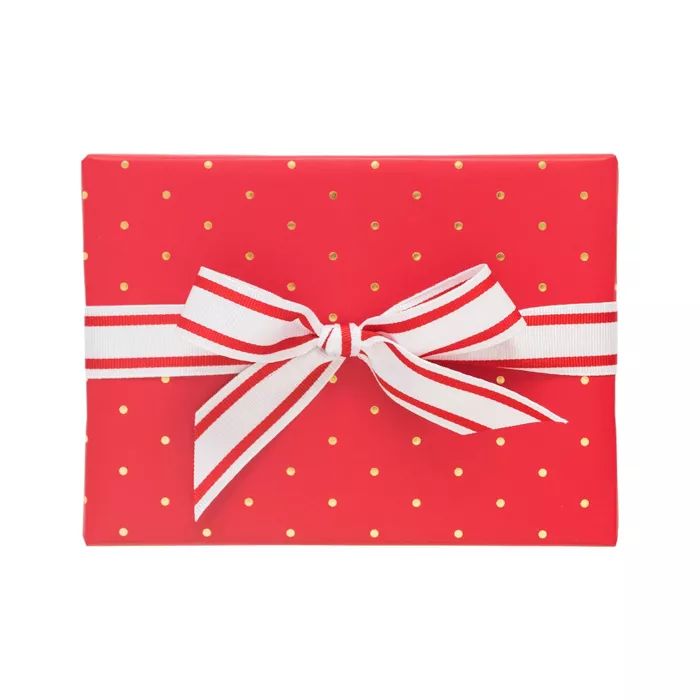 Red with Gold Swiss Dot Gift Wrap Single Roll - sugar paper™ | Target