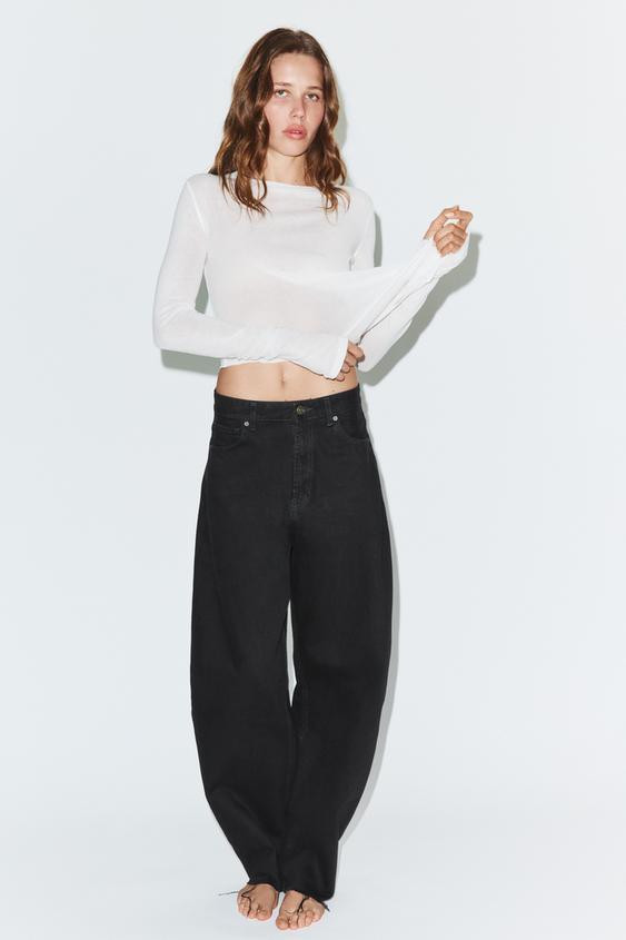 TRF BARREL HIGH-WAIST JEANS | Zara US