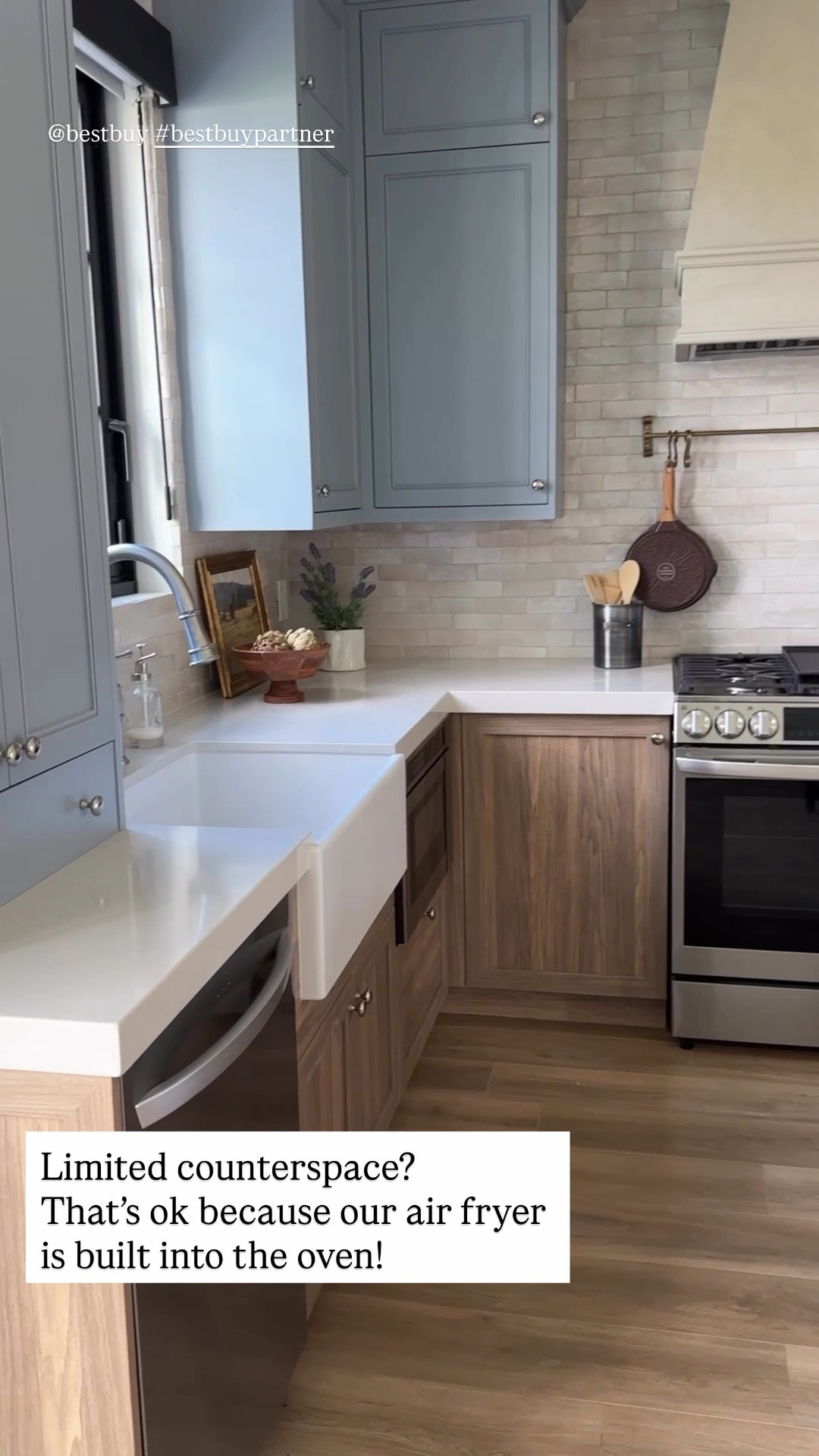  #BestBuyPartner Heres why I love it: 

LG Range with ProBake Convection from @BestBuy.

ProBake Convection delivers even heat on every rack, which means no more rotating trays or guessing if the cookies in the back are done by combining two-speed fan and ultra-powerful rear heating element. 

The oven mode automatically selects the lower speed for delicate baking or the higher speed for air frying and roasting. 

The result is faster preheating, quicker cooking and more even baking on multiple racks at the same time. 

The built-in air fryer and griddle save counter space and make weeknight meals easier—crispy fries, Sunday pancakes, or quick grilled sandwiches without extra appliances. 

With the ThinQ app, I can start, stop, or check timers from my phone, which is a lifesaver when I’m juggling kids, projects, and dinner all at once. 

LG’s EasyClean cycle, spills and splatters wipe away in minutes without harsh chemicals or high heat. 

It’s the ultimate assistant for the way we really live and cook—and it’s only $1899.99 ($1100 off) plus an extra 10% off at Best Buy! Extra in-cart savings applies after any instant savings on individual items. 

Exclusions, terms and conditions apply.