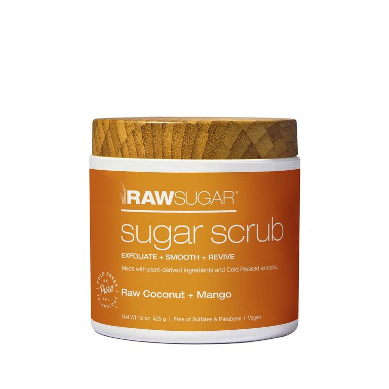 Raw Sugar Exfoliating Sugar Scrub, Raw Coconut and Mango, 15 oz | Walmart (US)
