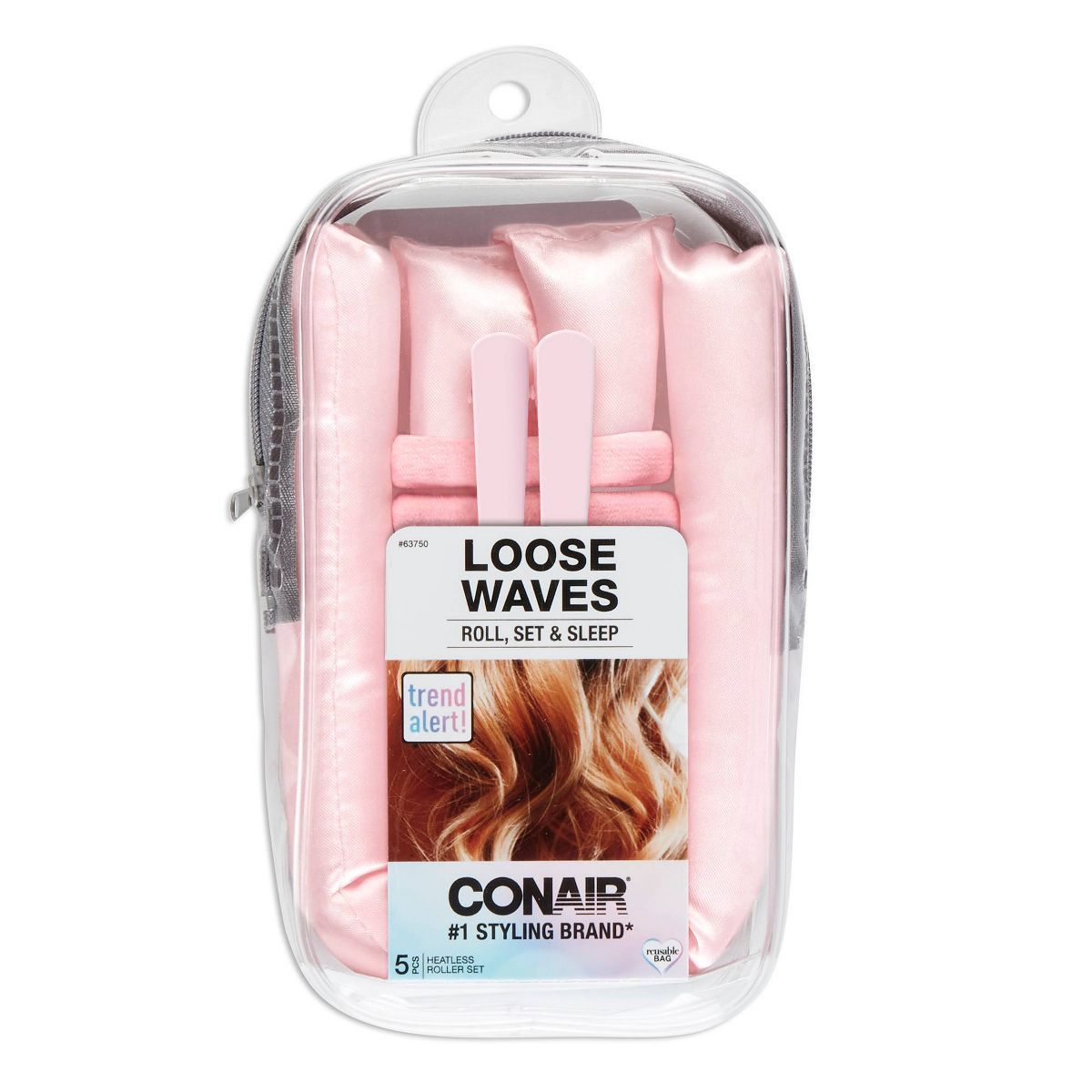 Conair Heatless Hair Roller Set - Pink - 5pc | Target